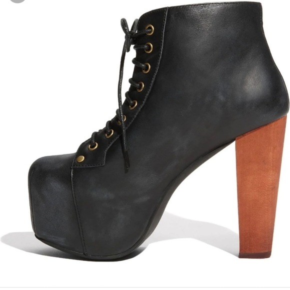 Jeffrey Campbell Shoes - JEFFERY CAMPBELL Lita Black High Heel Ankle Boots Size 6.5